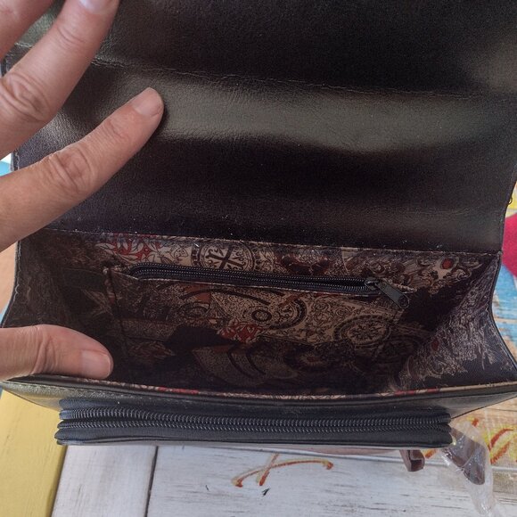 Donna Karan ; Belle Rose mini handbag, mini briefcase with cell phone holder - Picture 4 of 8